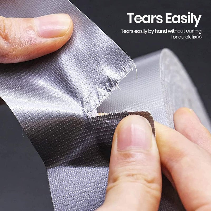 MARKQ 1 Roll Duct Tape, 2 Inches X 15 Yards Strong Adhesive Silver Tape For Packing, Kitchen Home, Office, Indoor & Outdoor Use - Image 5