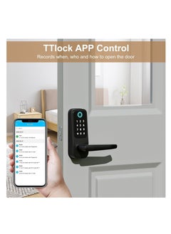 Excefore Smart Door Lock,5-in-1 Keyless Entry Door Lock with Handle,Keypad Door Lock Support WiFi & APP Control,Biometric Fingerprint Door Lock Digital Electronic Door Lock for Front Door Hotel Office Home  - Image 4