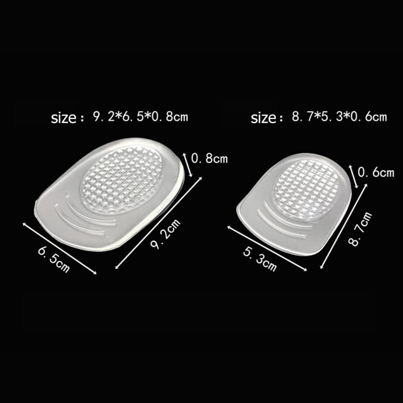 cheekyglo 12 Pairs - Heel Lifts Silicone Insoles for Cushions Pads Foot Spurs Cushion Tendonitis Comfortable Increase Stickers Women of Shoe Half Insole Lift Achilles Inserts Height - Image 5