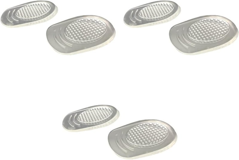 cheekyglo 12 Pairs - Heel Lifts Silicone Insoles for Cushions Pads Foot Spurs Cushion Tendonitis Comfortable Increase Stickers Women of Shoe Half Insole Lift Achilles Inserts Height - Image 1