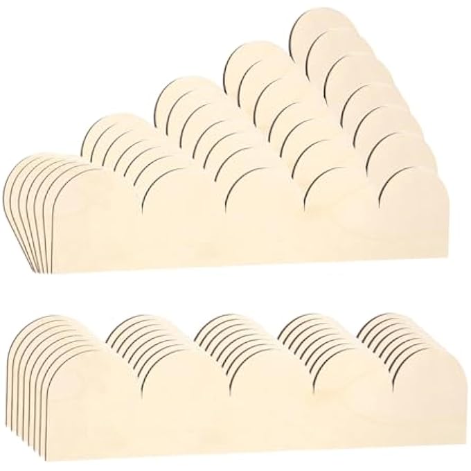 15 PACK SCALLOPED DECORATIVE WOOD TRIM, UNFINISHED WOOD TRIM MOLDING SCALLOPED WOOD EDGE WALL MOULDING TRIM FOR DIY WALL DOOR CABINET SHELF DOLL HOUSE WINDOW,16 X 3 INCH - Image 1