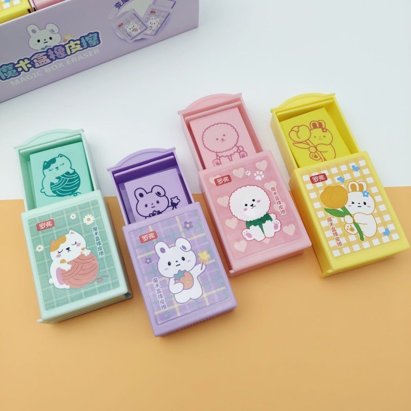 Rover Children'S Rubber Pupil Prizes Magic Drawer Rubber Creative Cartoon Magic Box Eraser Fun - Image 5
