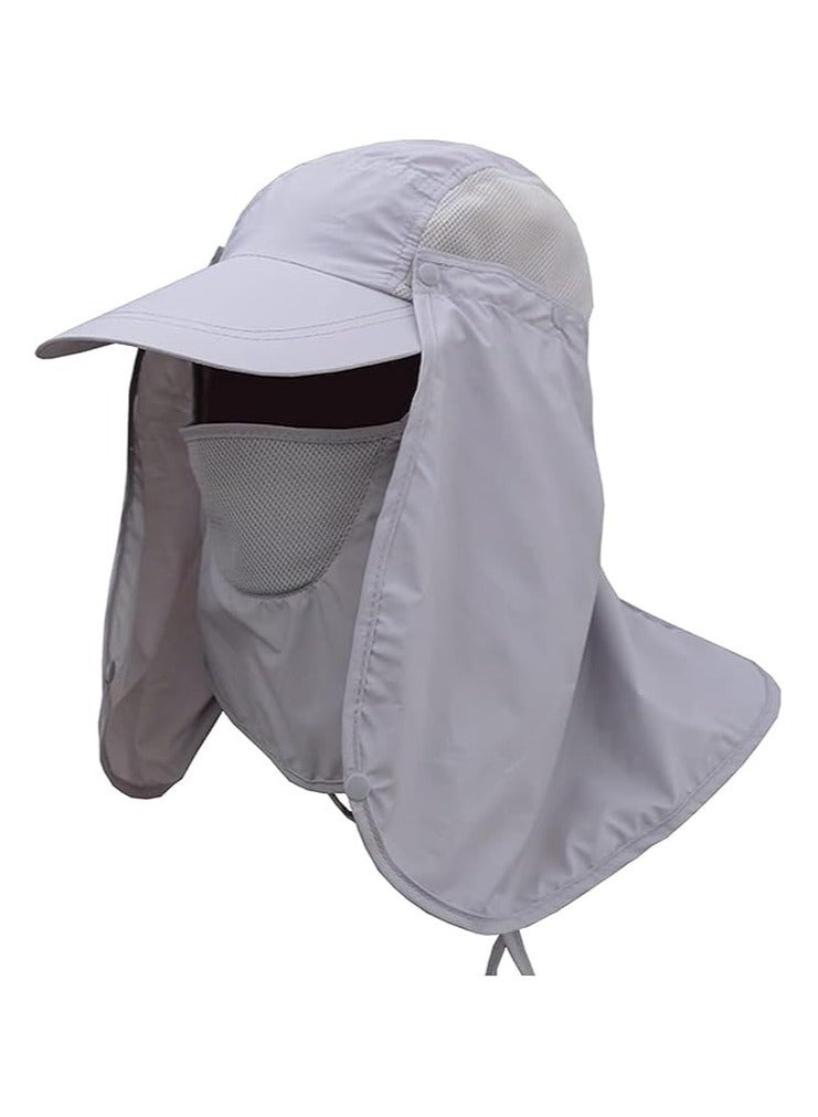 Generic UV 50 Protection Sun Cap Fishing Hat Outdoor Sun Hat with Face Masks Outdoor Sun Protection Visor Caps  - Image 1