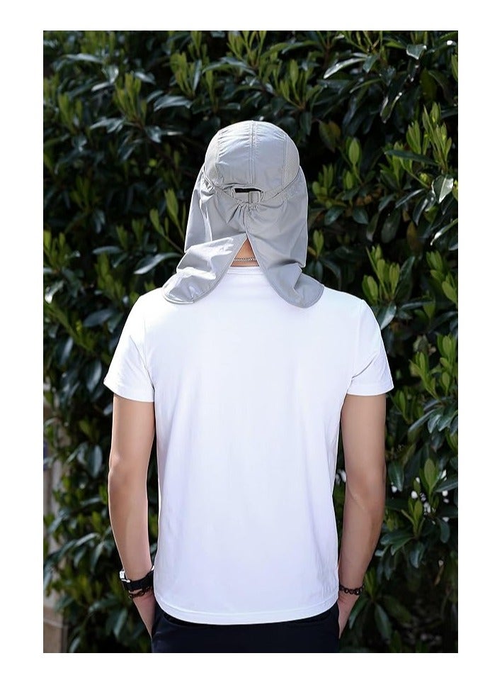 Generic UV 50 Protection Sun Cap Fishing Hat Outdoor Sun Hat with Face Masks Outdoor Sun Protection Visor Caps  - Image 3