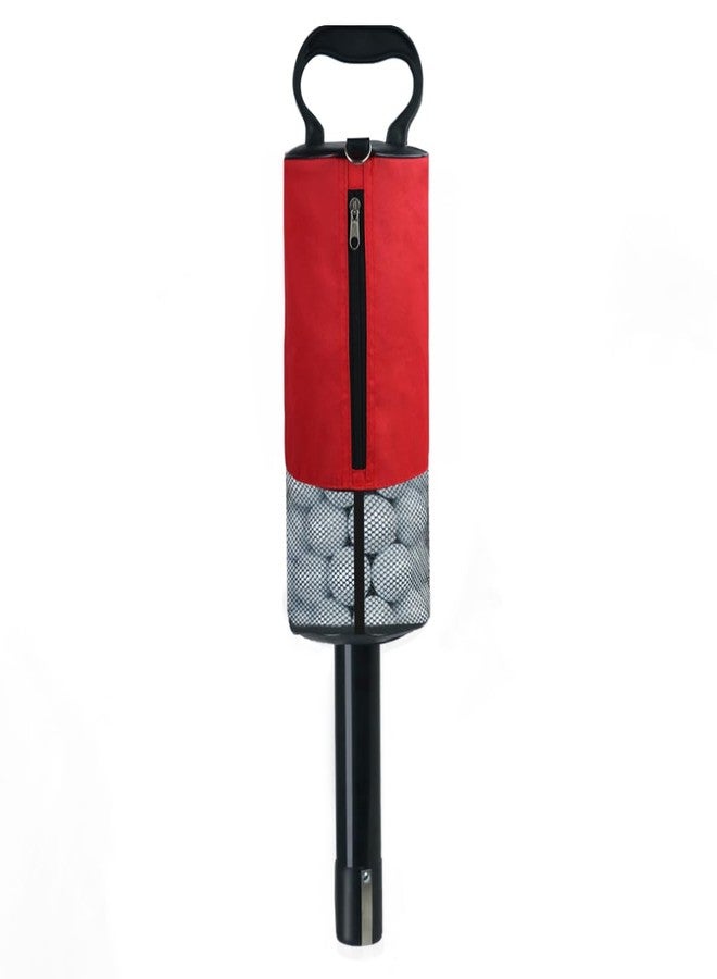 HOW TRUE Golf Ball Retriever, Portable Shag Bag Golf Ball Pick Up with Removable Plastic Tube, Pocket Shagger Storage, Red - Image 5