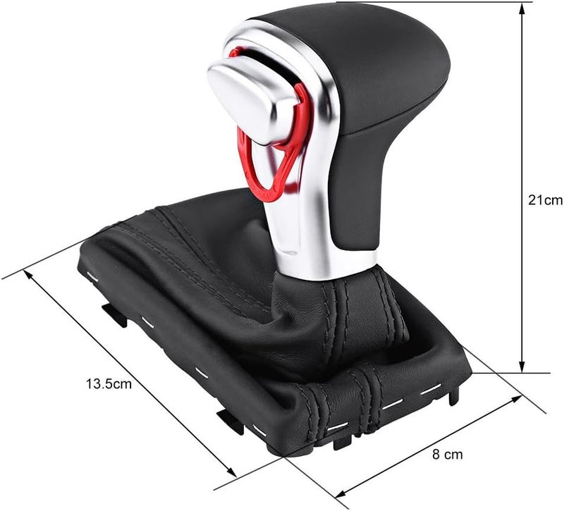 woobles Car Automatic Shift Knob with Button, for A5 A4L Q5 B8 B8PA B9 2009-2016, Left-Hand Drive Gaiter Boot Gear Shift Stick Knob Leather Dust-Proof Gaiter Boot Cover - Image 5