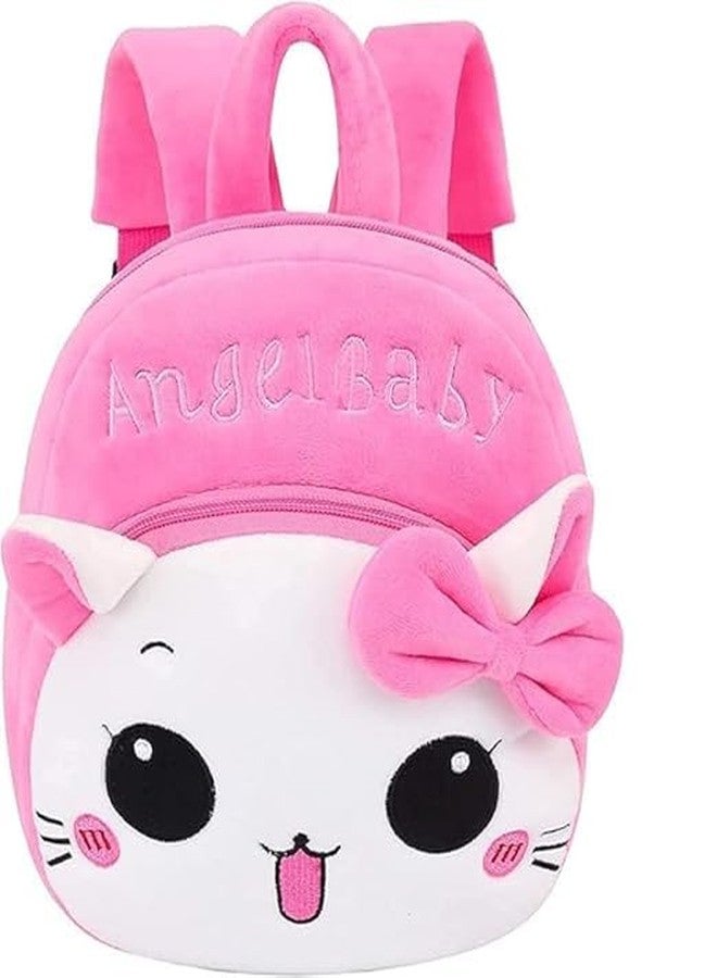 Black Hill Kids Preschool Bag for Boys and Girls, Cute Soft Plush school Animal Cartoon Mini Backpack Little kids bags for 2-5 years Baby/Boys/Girls Nursery, Preschool,Picnic (Pink angel) - Image 1