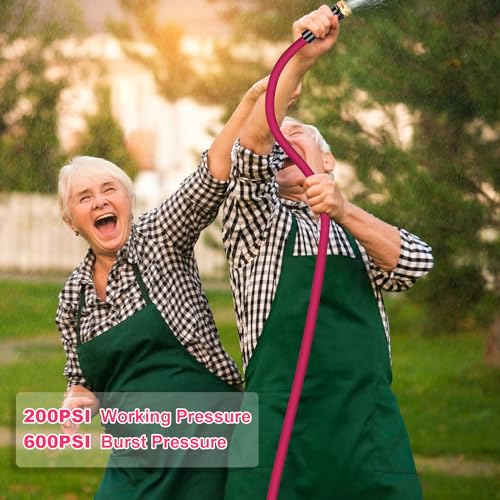 WELLUCK Garden Hose 5/8 in x 25 FT, Heavy Duty Durable Anti Kink Flexible Garden Water Hose for Drinking Water Safe BPA Free, All-weather Lightweight Water Hose for Garden RV Camper Marine - Image 5