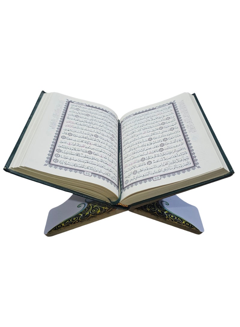 حامل مصحف من الخشب المزخرف بتصميم سهل الاستخدام، مقاس 20× 30 سم - Image 2