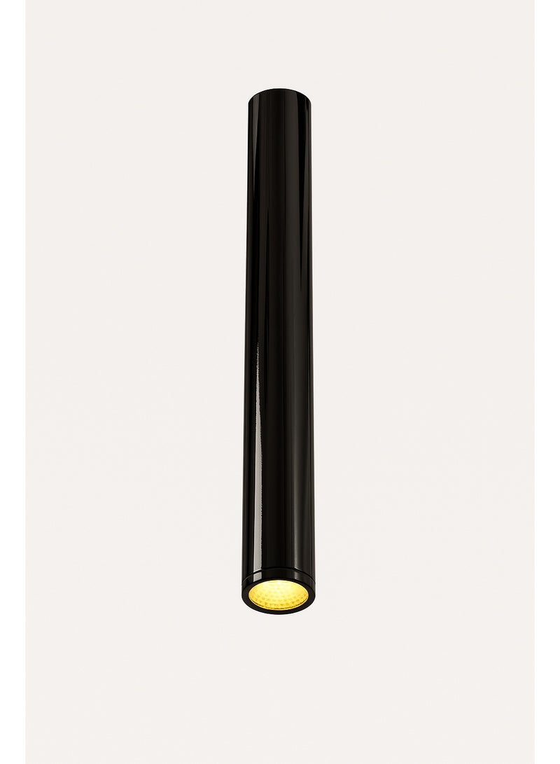 NERFA Glossy black pendant light with a sleek modern design, perfect for upscale spaces. - Image 2