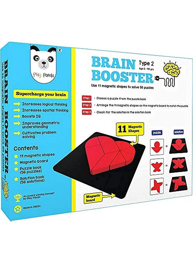 بلاي باندا مجموعة ألعاب باندا لتعزيز الذكاء 2 (للكبار) - 56 لغزًا مصممًا لتعزيز الذكاء - مع أشكال مغناطيسية ولوحة مغناطيسية وكتاب ألغاز وكتاب حلول - للأولاد والبنات من سن 6 إلى 99 عامًا - Image 1