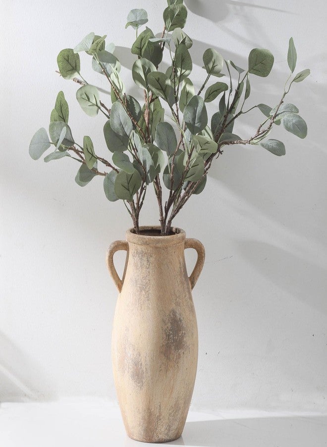 Lyeec Large Ceramic Vase,11.3 inch Tall Farmhouse Flower Vase with 2 Handles, Terracotta Decorative Flower Vase for Home Decor, Living Room Entryway Table Centerpiece Decor - Image 5