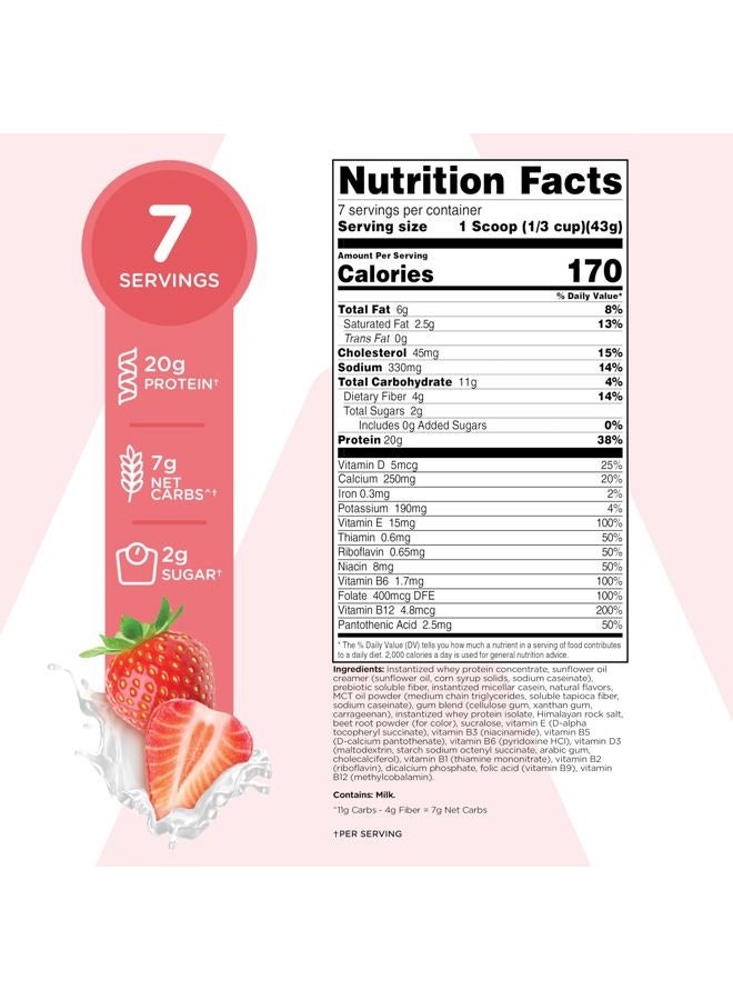 TransformHQ Meal Replacement Shake Powder 7 Servings (Strawberry & Cream) - Gluten Free, Non-GMO - Image 2