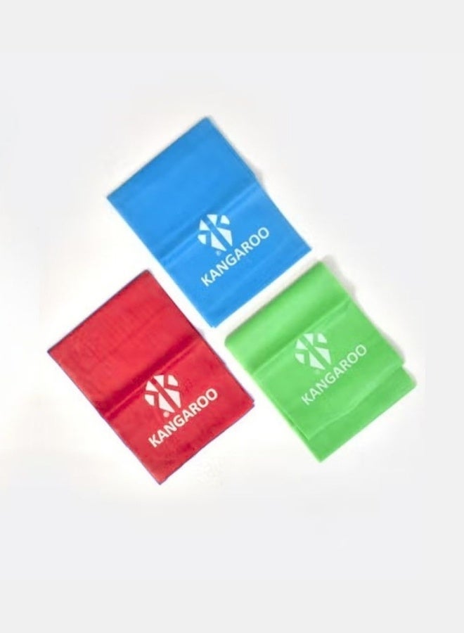 Kangaroo Rubber Resistance Band Set - Multiple Colors and Levels of Pure Rubber - Image 1