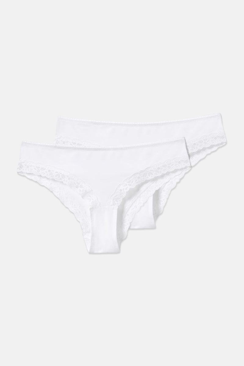Tchibo Women 2 Packs Brazilian Brief, White  - Image 2