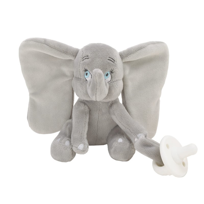 Disney Dumbo Grey Super Soft Plush Pacifier Buddy - Image 1