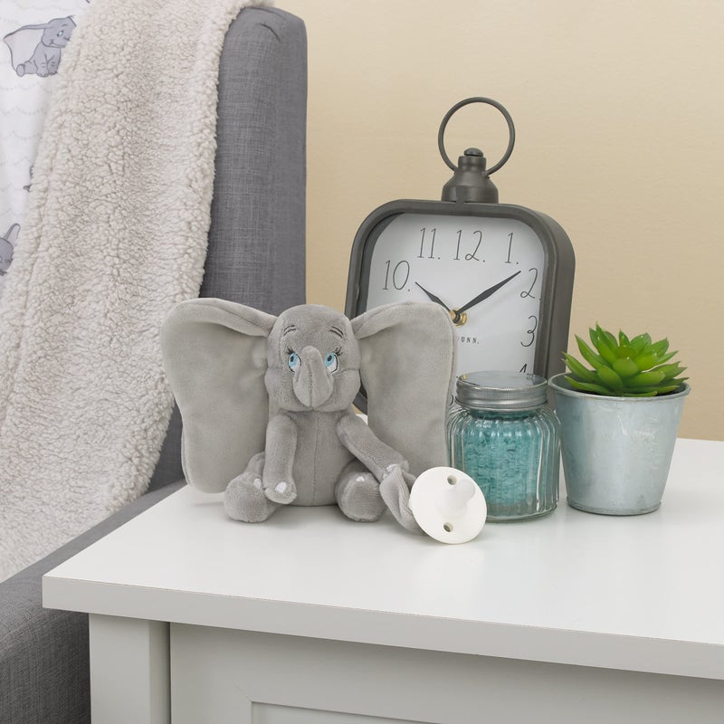 Disney Dumbo Grey Super Soft Plush Pacifier Buddy - Image 4