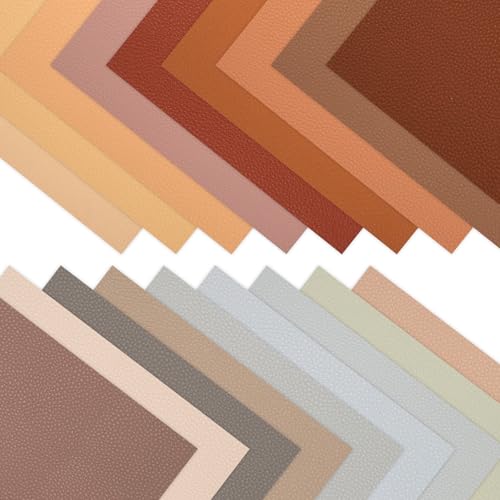 Nitelemn 18 Pieces Faux Leather Sheets, 8×12 inches Morandi Soft Leather Fabric Colourful Sheets Suitable for Making Bows, Leather Earrings, Hair Accessories DIY Projects - Image 3