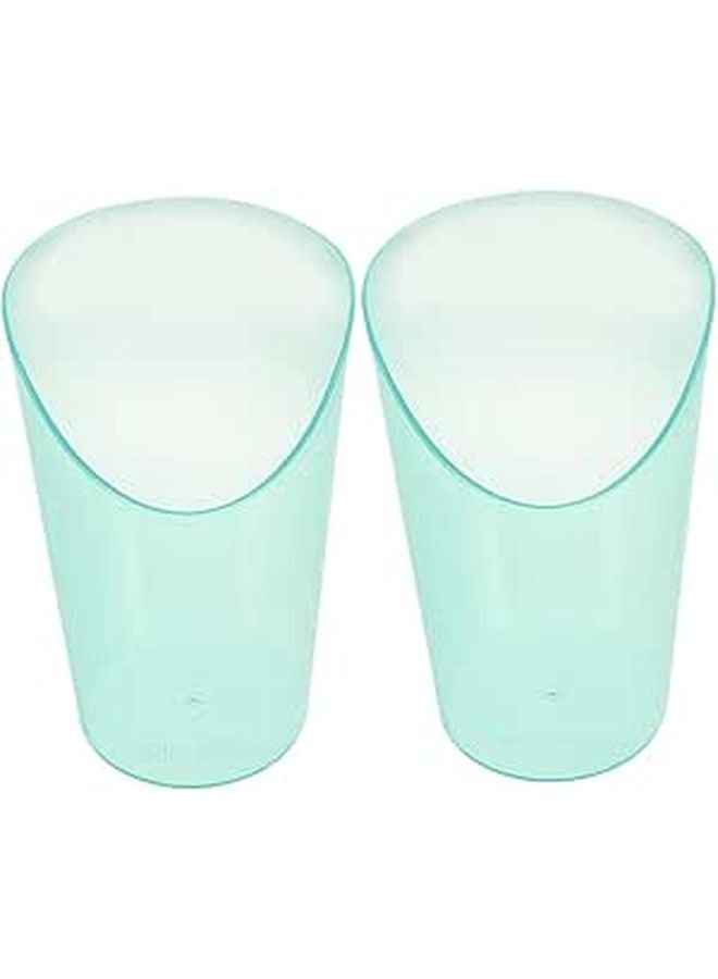 2pcs Transparent Spill Proof Feeding Cup for Elderly Disabled Patients Easy Clean Drinking Mug - Image 1