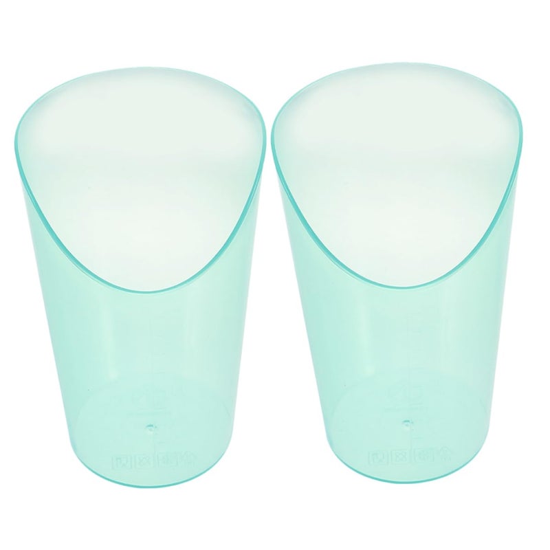 2pcs Transparent Spill Proof Feeding Cup for Elderly Disabled Patients Easy Clean Drinking Mug - Image 2