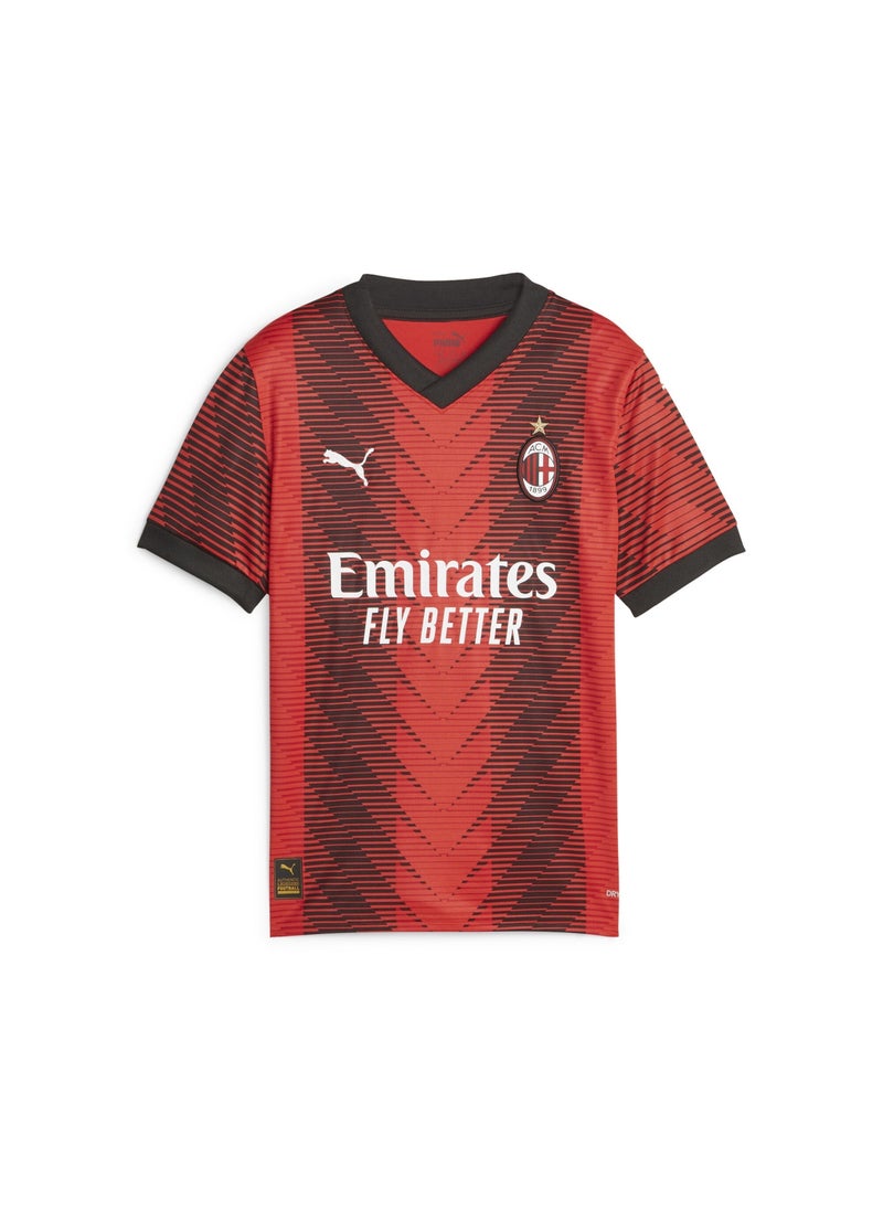 PUMA AC Milan 23/24 Kids Unisex Red Home Jersey  - Image 5