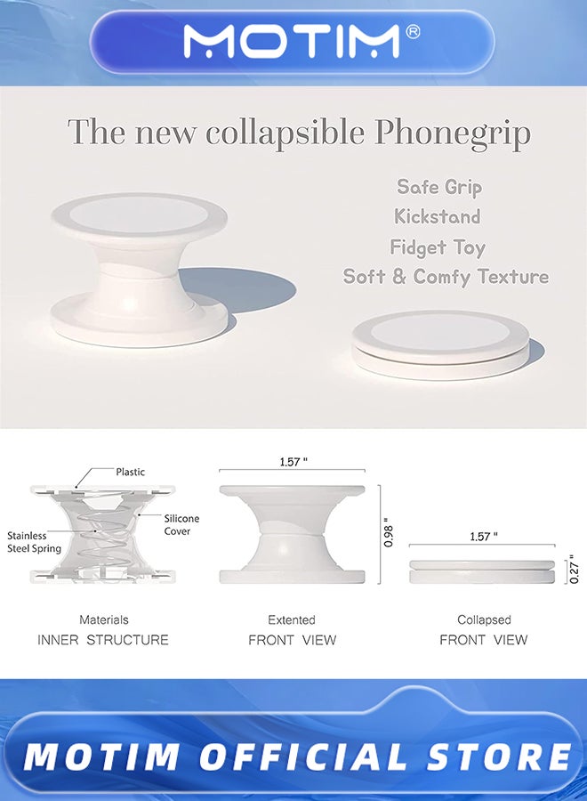 Motim Clear Crystal Glitter Expandible Collapsible Moblile Phone Grip Stand Holder for Smartphones and Tablets Cell Phone Accessory - Image 2