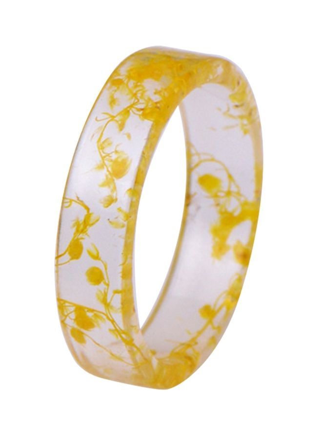 NIBEMINENT Resin Dried Flower Finger Band Ring - Image 1