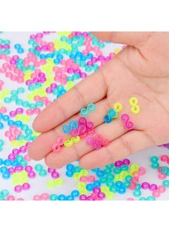 BOAO 500 Pieces S Clips Rubber Band Clips Rainbow Plastic Connectors Refills Kit Loom Clip For Rubber Bracelets (Colorful)  - Image 3