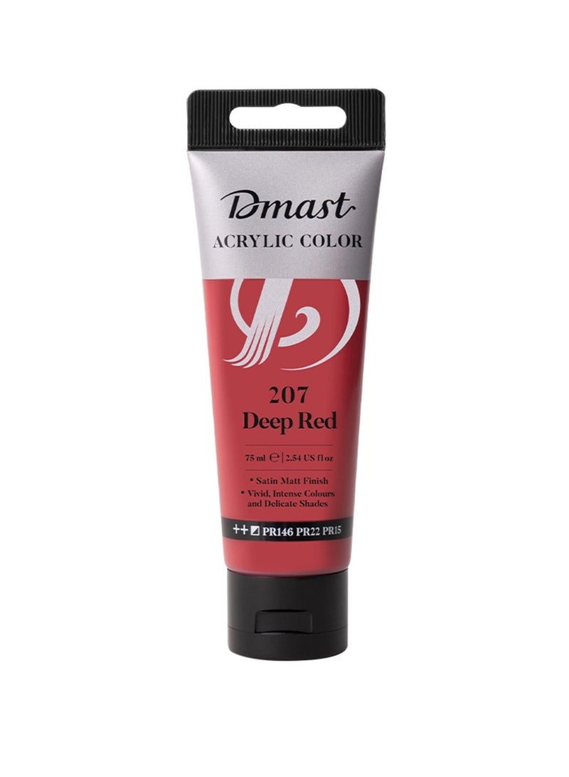 Dmast أنبوب طلاء أكريليك 1 قطعة سعة 75 مل لون أحمر داكن - Image 1