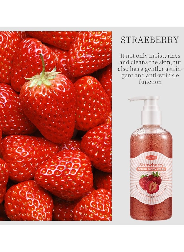Kormesic غسول الجسم فرك الفراولة-280 مل تقشير - Image 2