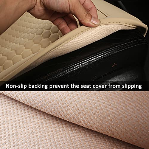 Black Panther Car Seat Cover, 1 Piece Universal Sideless Driver Seat Protector, Universal Fit 95% Vehicles, Without Lumbar Support (Beige) - Image 4