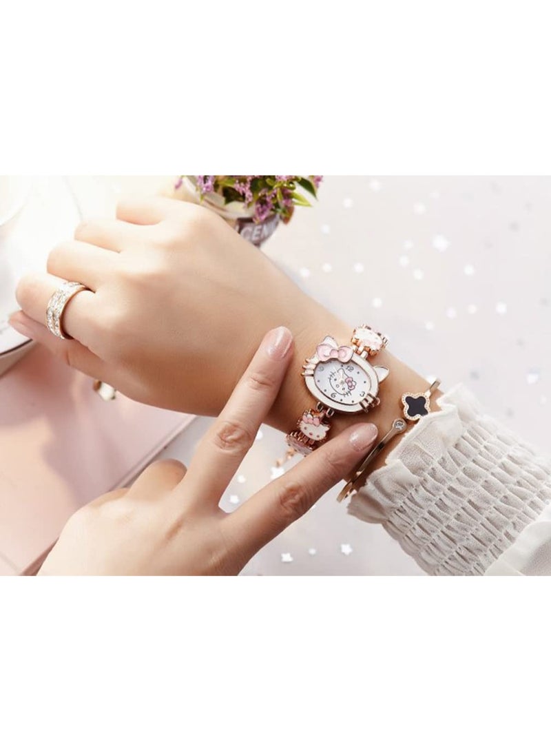 Women Quartz Wrist Watches, Bracelet Watch, Lovely Hello Kitty Watch for Daily Wear or Party - Image 4