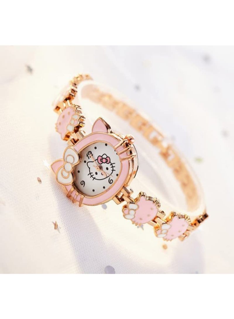 Women Quartz Wrist Watches, Bracelet Watch, Lovely Hello Kitty Watch for Daily Wear or Party - Image 2