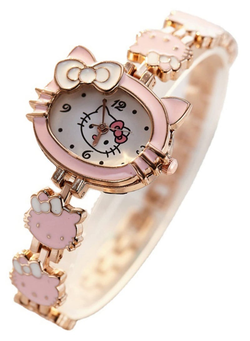 Women Quartz Wrist Watches, Bracelet Watch, Lovely Hello Kitty Watch for Daily Wear or Party - Image 1