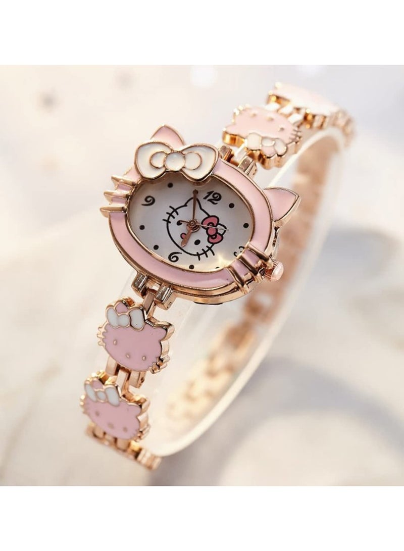 Women Quartz Wrist Watches, Bracelet Watch, Lovely Hello Kitty Watch for Daily Wear or Party - Image 3
