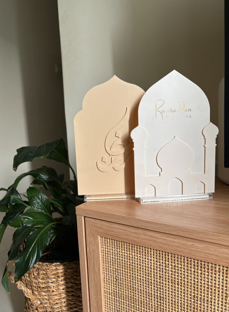 Al Waha acrylic ramadan decoration stand / ramadan calligraphy /ramadan decoration stand/ ramadan calendar 2025/ramadan deco /acrylic stand / ramadan table decoration  - Image 4