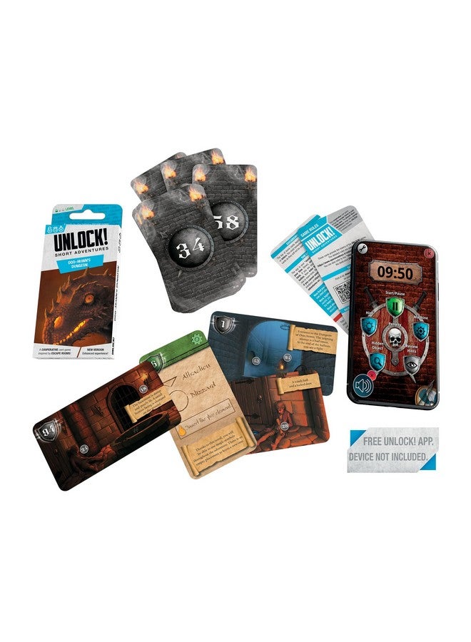 Space Cowboys UNLOCK! Short Adventures 4: Doo Arann's Dungeon - Immersive Escape Room Card Game for Kids and Adults, Ages 10+, 1-6 Players, 30 Minute Playtime, Made by Space Cowboys  - Image 2