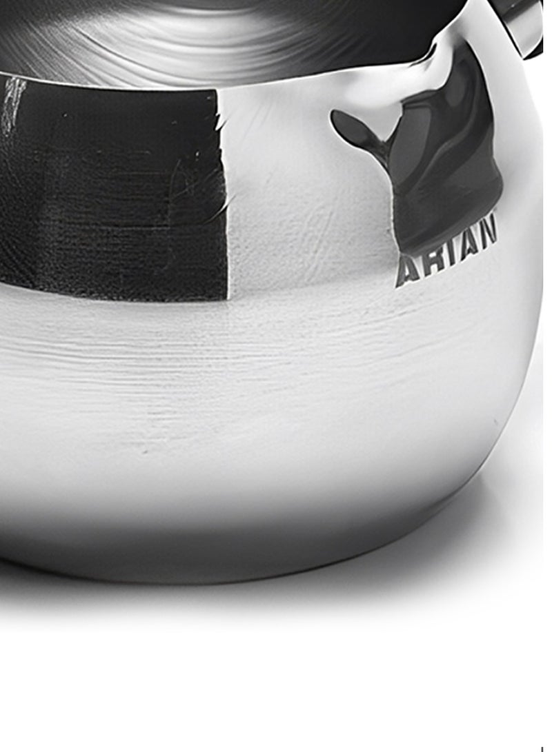 arian Arian Stainless Steel Circle Shape Milk Pot with Ergonomic Handle Durable, Heat-Resistant, and Compatible with All Stovetops - 800ML  - Image 4