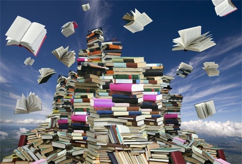 AOFOTO 6x4ft Mass of Books Backdrop for Photography - Education and School Themes - Image 1