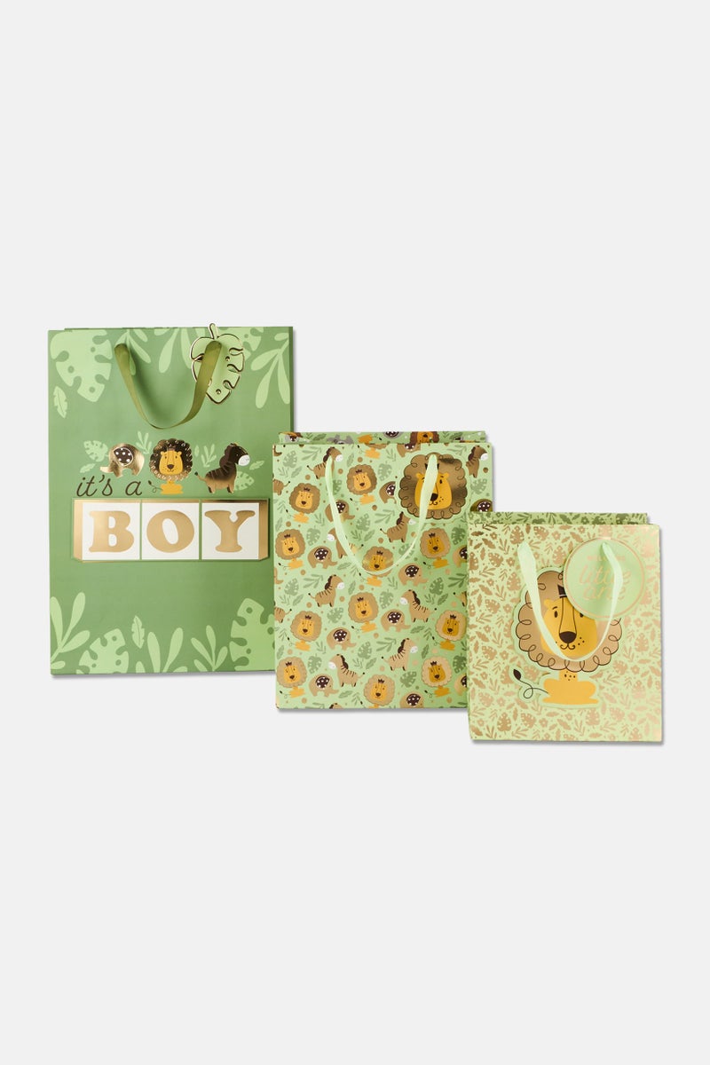Stella Rose Set of 3 Allover Print Gift Bags, Multicolor - Image 1