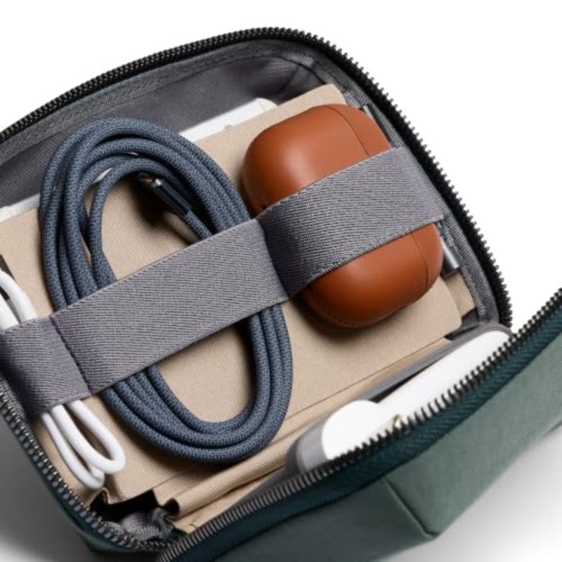 Tech Kit Compact for travel: aluminum, black, all-in-one portable tech organizer with charger, cables, mouse, powerbank, USB keys, dongles - Image 3