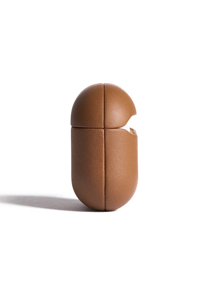 موجو حافظة جلدية فاخرة متوافقة مع سماعات ايربودز  شحن لاسلكي مقاومة للصدمات للرجال والنساء لون بني - Image 3