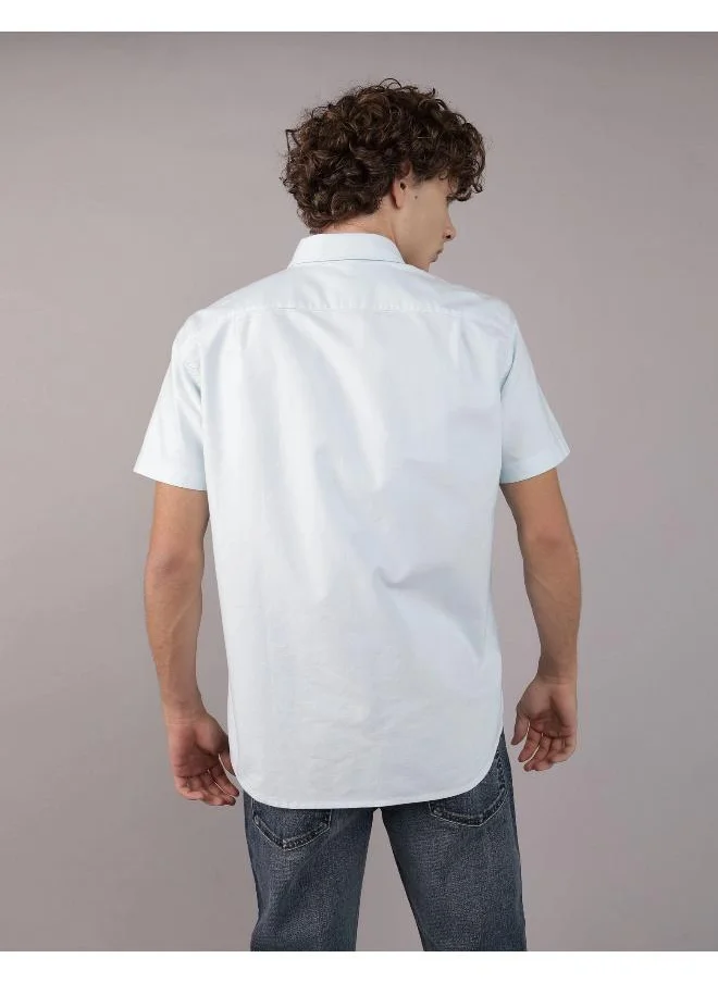 امريكان ايجل AE Short-Sleeve Slim Fit Button-Up Shirt