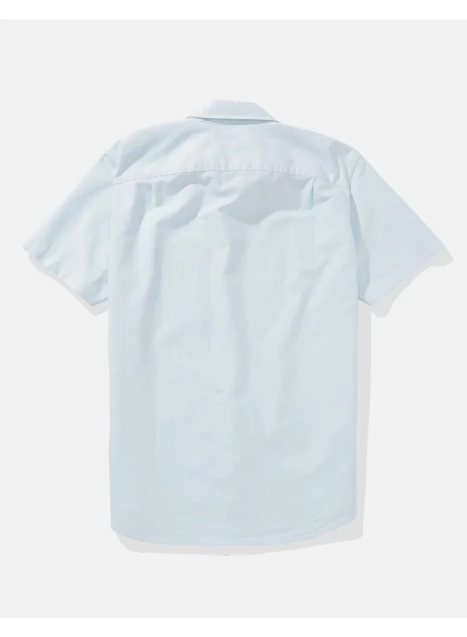 American Eagle AE Short-Sleeve Slim Fit Button-Up Shirt