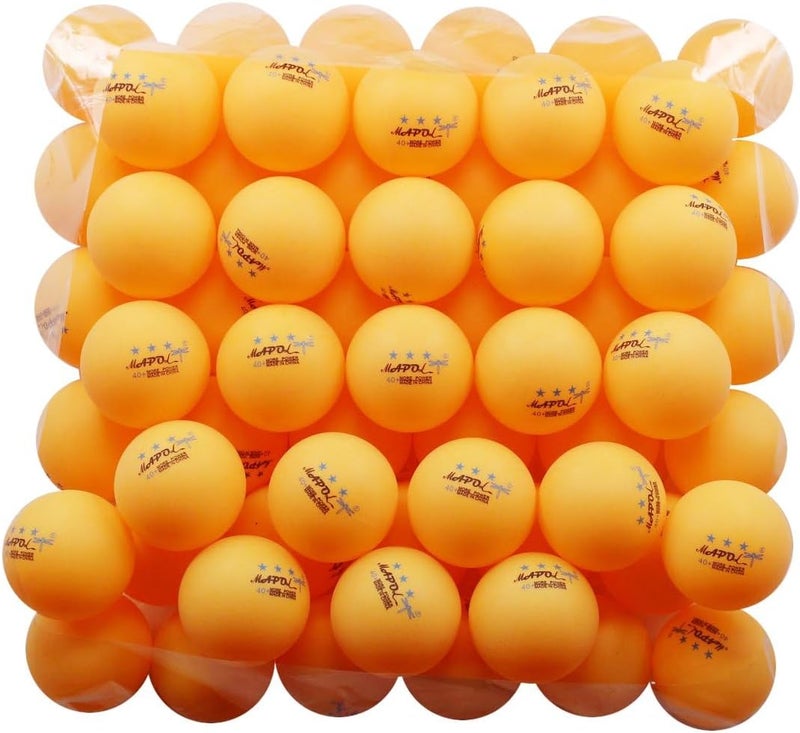 MAPOL 50- Pack Orange 3-Star Premium Ping Pong Balls Bulk,Advanced Training Table Tennis Ball - Image 1