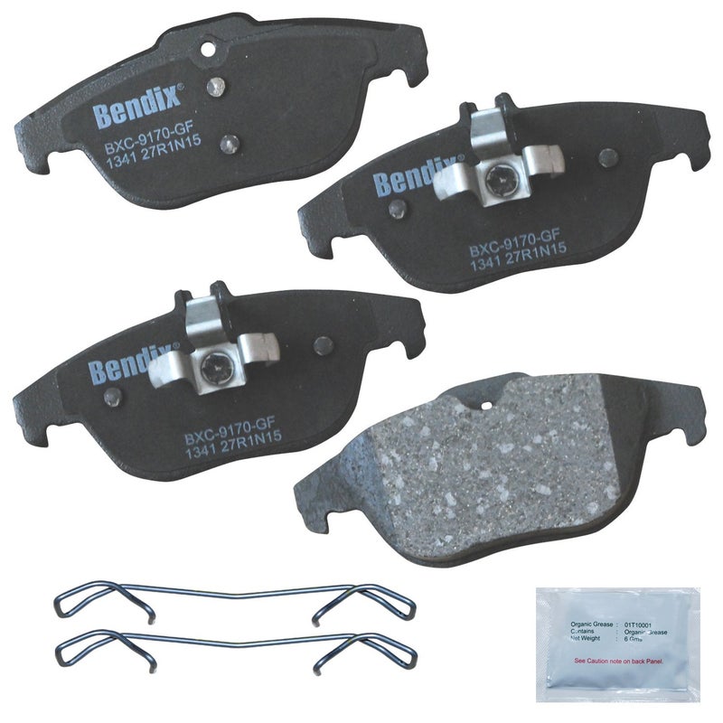 Bendix Priority1 CFC1341 Ceramic Rear Brake Pads for Select Models Mercedes-Benz C180, C200, C230, C250, C280, C300, C350, E250, E300, E350, E400, E550, GLK250, GLK280, GLK300, GLK350 - Image 3