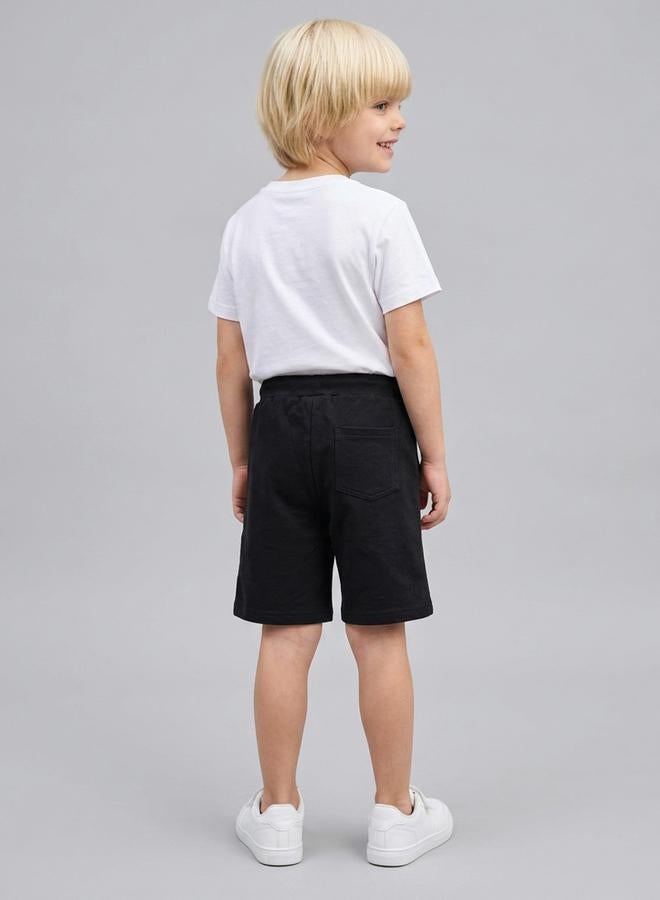 Take Two Boys Black Graphic Print Pocket Detail Shorts By Juniorloom - Image 3