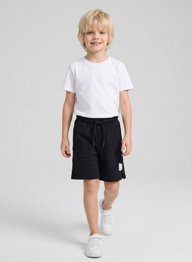 Take Two Boys Black Graphic Print Pocket Detail Shorts By Juniorloom - Image 4