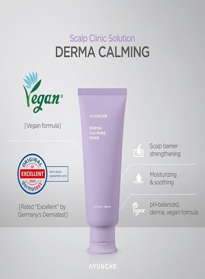 AYUNCHE Derma Calming Vegan Shampoo 1.76oz + Hair Mask 1oz Mini Kit [For Dry & Sensitive Scalp] | Gentle Hydrating Scalp Care | Strengthen Scalp Barrier | Korean Salon Brand - Image 3