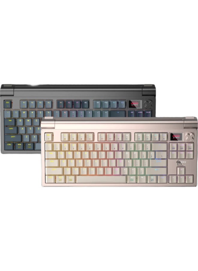 Cherry Mx8.3 Cust Izable Wireless Mechanical Keyboard, 8k Backlight, Aluminum Alloy, Hot-swappable, Bluetooth Tri-mode Rgb, C Patible With Windows/mac, Meteor Gray, Brown Switch - Image 2